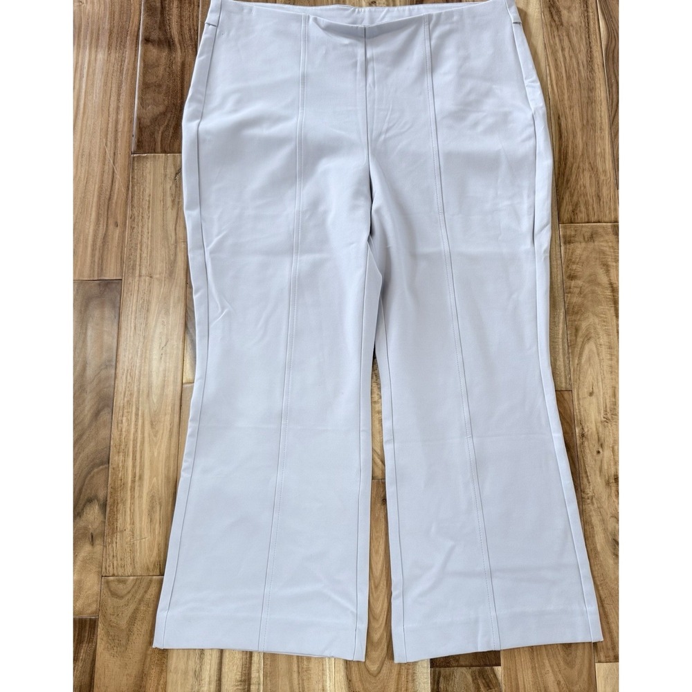 Chico's So Slimming Juliet Kick Flare Crop Pants Dove Gray Size 3